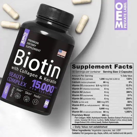 Biotin Capsules for Hair and Nail Health
